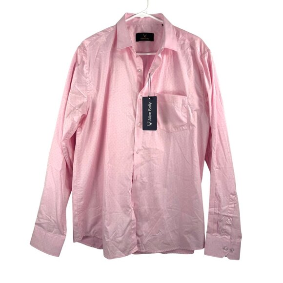 Allen Solly Men Pink Regular Fit Textured Full Sleeves Casual Shirt sz 42 (L) - Picture 2 of 6